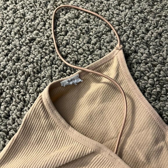 Tan Ribbed Bodysuit - Picture 6 of 6